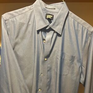 Blue lands end button down shirt